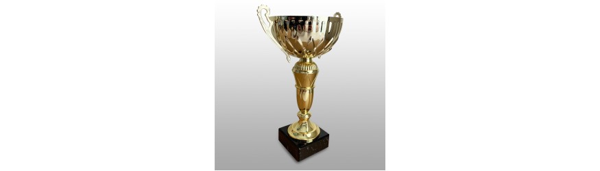 GOLD HANDLED TROPHY CUP ON GOLD RISER AVAILABLE IN 3 SIZES GOLD HANDLED TROPHY CUP ON GOLD RISER AVAILABLE IN 3 SIZES